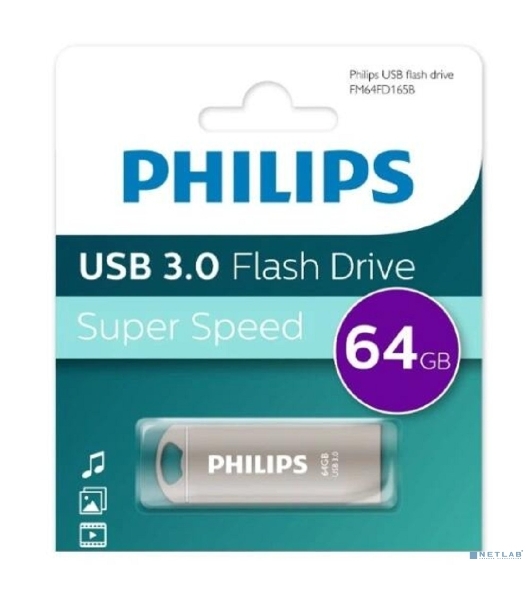 Флешка USB 64Gb PHILIPS IRON 3.0 64Gb, USB 3.0