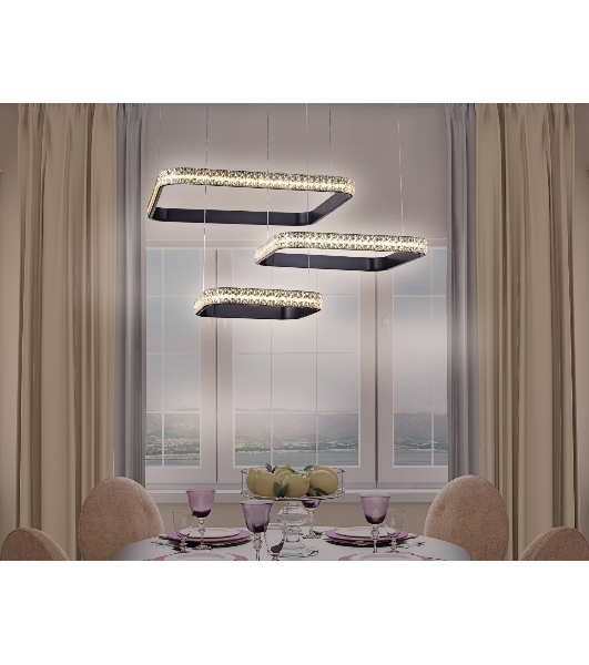 Светильник Ambrella light FA6166 BK черный 131W 720*500*900 (ПДУ РАДИО 2.4)