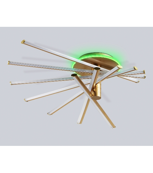 Потолочный светодиодный светильник Ambrella light FL6244 GD золото 125W 3000K-6400K+RGB 900*750*230 (ПДУ ИК)