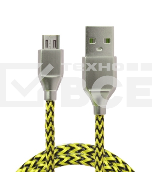 Кабель USB ACD-Titan Type-C ~ USB-A Нейлон, 1м, желто-черный (ACD-U927-C2Y)