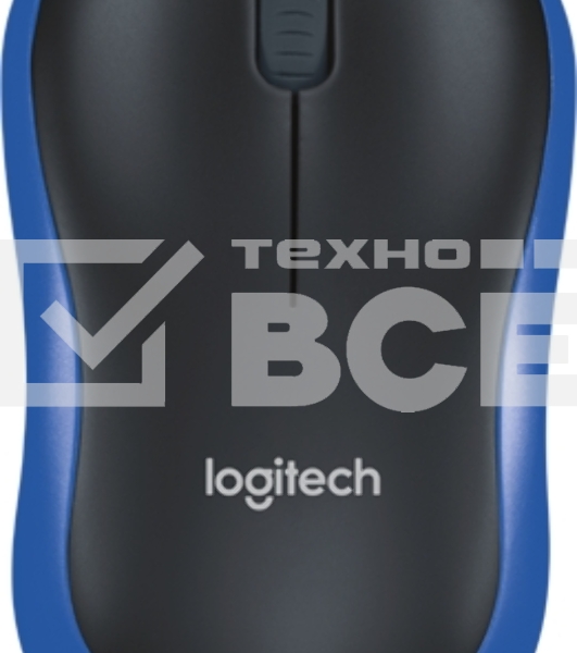 Мышь беспроводная Logitech M185 синий, 1000 dpi, радиоканал, USB, кнопки - 3
