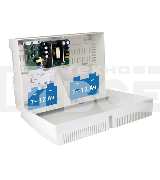 Источник питания СКАТ-1200И7 12В 5А корпус под АКБ 2х12Ач холодный пуск СС ТР ПБ SKAT-1200I7 power supply 12V 5A case for 2x12Ah battery cold start SS TR PB