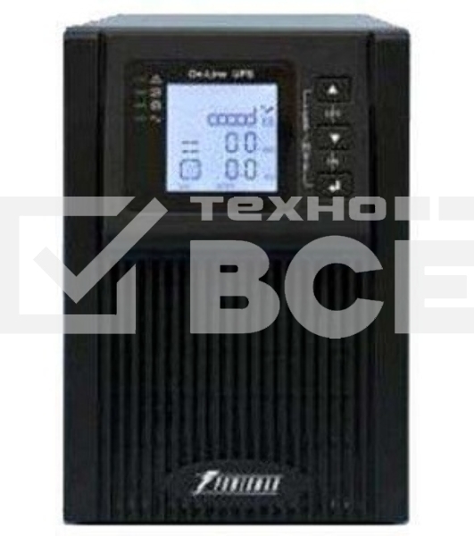 Источник бесперебойного питания PowerMan Online 2000VA Black (Online-Double conversion/LCD Display/USB/Software/RJ11/45,RS-232)