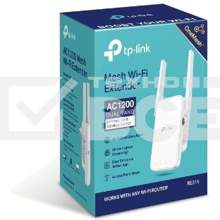 Усилитель TP-Link Wi-Fi сигнала AC1200 OneMesh Wi-Fi Range Extender/Signal Amplifier, dual-band Wi-Fi, two external antennas, 1 10/100Mbps port, 1 WPS button, supports RE/AP mode, Smart signal indicator, easy setup/management via Tether APP/Web UI.