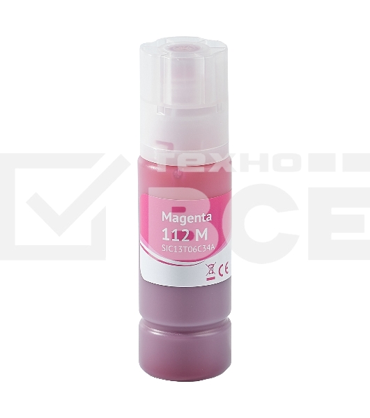 Контейнер с чернилами Sakura C13T06C34A (112 M) для Epson, пурпурный, 100 мл.