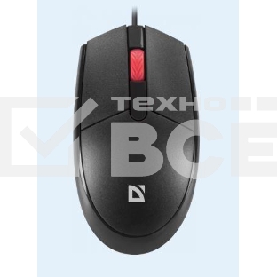Мышь проводная Defender Delta MM-523 черный, 1000 dpi, USB, кнопки - 3