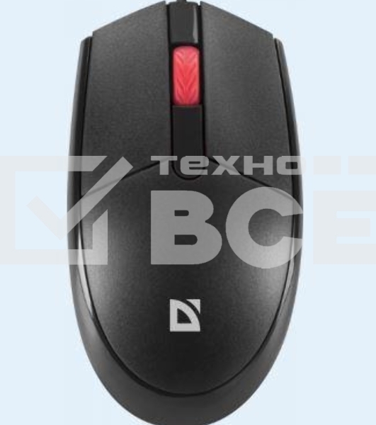 Мышь проводная Defender Delta MM-523 черный, 1000 dpi, USB, кнопки - 3