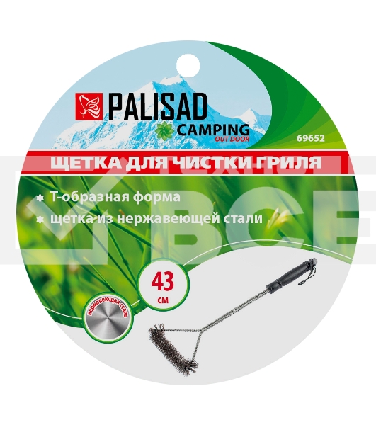 Щетка для чистки гриля, 43 см Camping Palisad