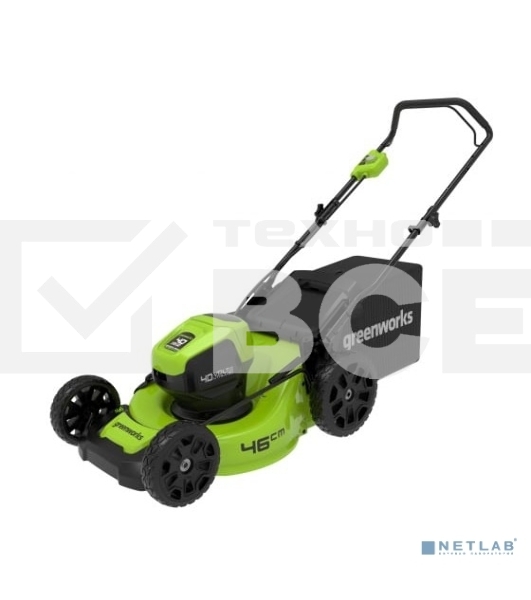 Газонокосилка аккумуляторная (2514407) GreenWorks GD40LM46HP, 40V, 46 см, бесщеточная, без АКБ и ЗУ
