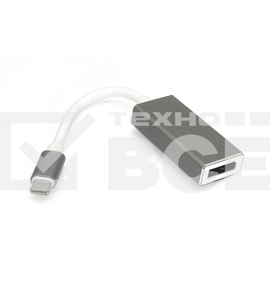 Адаптер Type-C на Display Port, серый