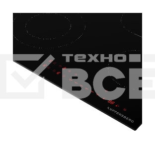 Варочная поверхность Kuppersberg ECS 624 Варочная поверхность Kuppersberg, электрическая, High-Tech, 60 см, пауза, таймер, блокировка панели управления, автоматическое отключение, 9 уровней мощности, прямые края, индикация остаточного тепла, сенсорное упр
