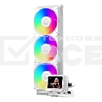 Система охлаждения PCCooler GT360 ARGb Display WH (310W, 360мм, LED temp., белый, ARGb/Fans: 3x120мм, 99CFM, 41.5dBA, 3000RPM/Pump 15dBA, 2600RPM, Rad thickness 27мм/S: 1851, 1700, 1200, 115X, AM5, AM4), фото3