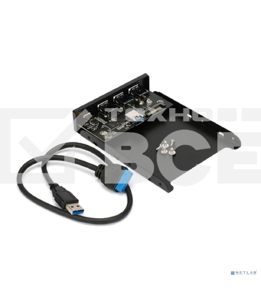 Планка USB 3.0 на переднюю панель 3.5' Gembird, FP3.5-USB3-3A1C, 3xUSB-A 3.0 + 1xType-C