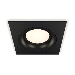 Комплект встраиваемого светильника Ambrella light XC7632002 SBK/PBK черный песок/черный полированный MR16 GU5.3 (C7632, N7011)