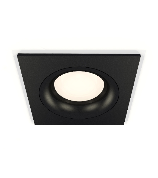 Комплект встраиваемого светильника Ambrella light XC7632002 SBK/PBK черный песок/черный полированный MR16 GU5.3 (C7632, N7011)