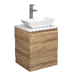 Тумба Bau Dream Blackwood 50 с дверцей, раковина BAU Spectrum mini 47х24 смеситель для раковины высокий Hotel Still, нержавеющая сталь, фото 1