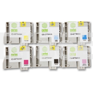 Картридж струйный Cactus CS-EPT0487 многоцветный (88 мл) для Epson Stylus Photo R200/R220/R300/R320/R340/RX500/RX600/RX620/RX640