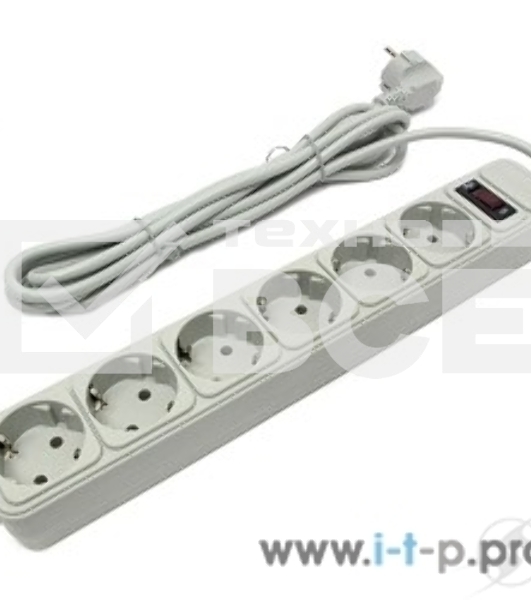 Сетевой фильтр ExeGate EX221230RUS SP-6-3W (6 розеток, 3м, евровилка, белый)