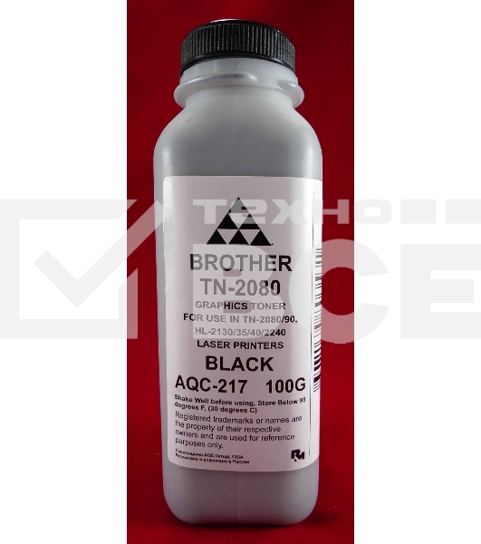 Тонер Brother TN 2080/2090 HL 2240/2140/2130/2132/2135 (фл.100г) AQC- фас.России