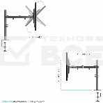 Кронштейн ONKRON D221E для двух мониторов 13