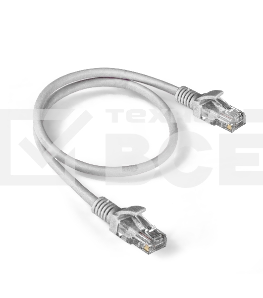 Патч-корд ExeGate EX286379RUS UTP-RJ45-RJ45-5e-0,5M-LSZH-GY, UTP, cat.5e, LSZH, 0.5м, серый