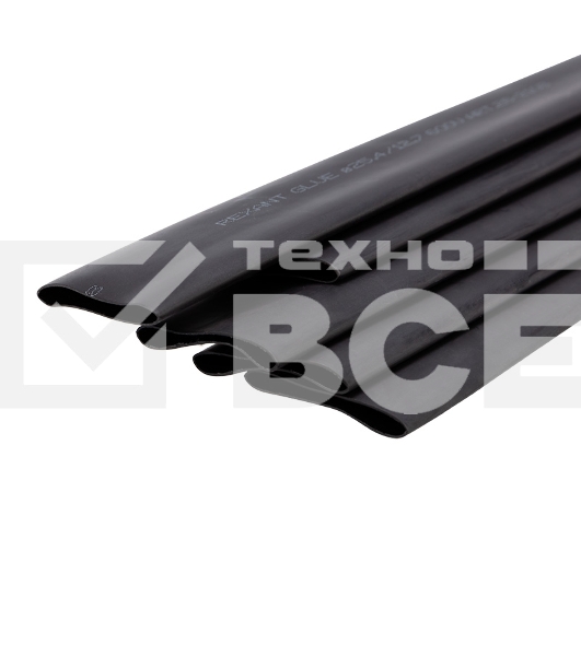 Трубка термоусаживаемая двухстенная клеевая Rexant 25.4/12.7мм (уп.5шт) по 1м черный