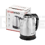 Чайник электрический Starwind SKS1051 1.8л. 1500Вт серебристый матовый/черный (корпус: нержавеющая сталь/пластик), фото6