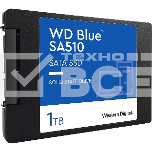 Накопитель SSD WD Blue SA510 WDS100T3B0A, 1Tb, SATA III, 2.5