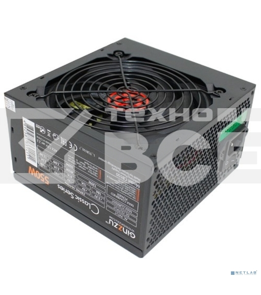 Блок питания Ginzzu CB550, 550Вт, 120мм, черный