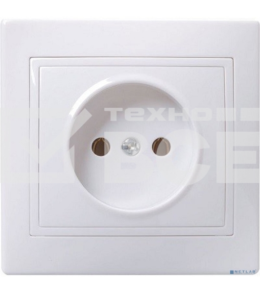 Розетка 1-м СП Кварта 10А IP20 без заземл. бел. ИЭК ERK13-K01-10-DM
