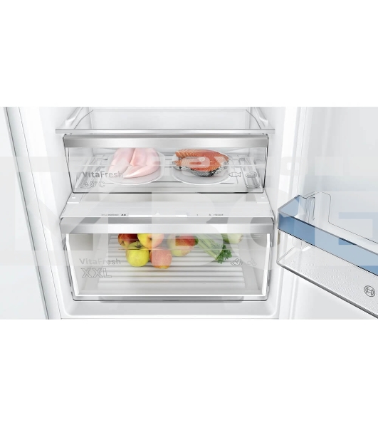 Встраиваемый холодильник Bosch KIN86VFE0 Serie 4, техника плоских шарниров, SN-ST, Объем 260 (184+76)л, NoFrost,LED-освещение, SuperFreeze, VitaFresh XXL