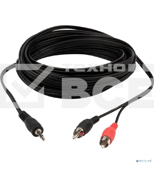 Шнур Rexant Стерео 3,5мм - 2 RCA, 5м