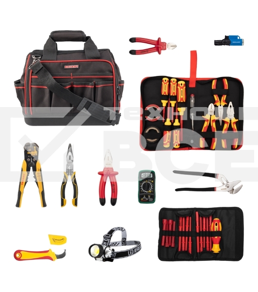 Набор инструментов электрика Rexant 29 предметов
