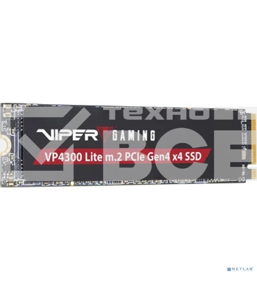 Накопитель SSD Patriot Viper VP4300 Lite, 500Gb, PCIe 4.0 x4, M.2 2280, NVMe, R/W 7000/4000, с радиатором