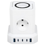 Сетевой фильтр Qumo Power Block System PD + Fast Wireless SFU2PD (P-0010) белый, 4 розетки, фото4