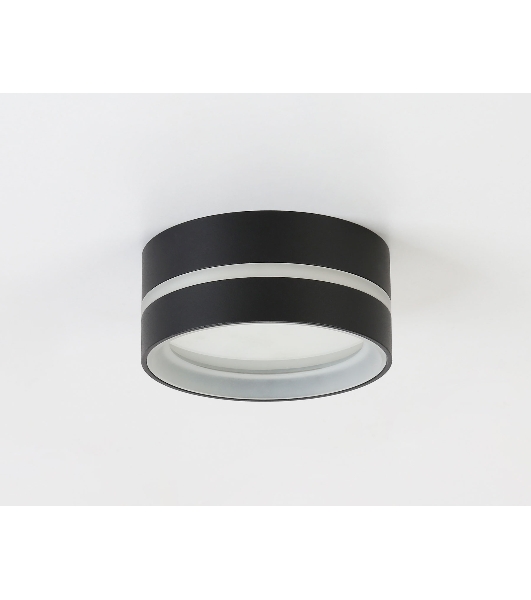 Светильник Ambrella light TN5389 SBK/FR черный песок/белый матовый GX53 IP44 D85*41