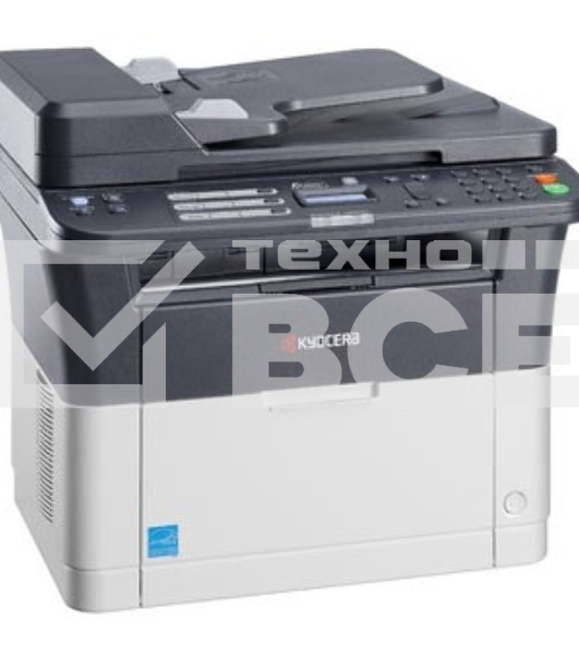 МФУ лазерный Kyocera Ecosys FS-1025MFP (1102M63RU0/1102M63RUV/1102M63RU2/1102M63NX2/1102M63DZ2), A4, ч/б, печ. до 25 стр/мин., скан. до 18 стр/мин. (ч/б) 6 стр/мин. (цвет), 600 x 1800 dpi (печать) 600x600dpi (скан), USB, RJ-45