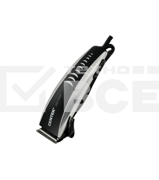 Машинка для стрижки Centek CT-2123 (черный/серебро) 10Вт, стальные лезвия, прорезиненный корпус