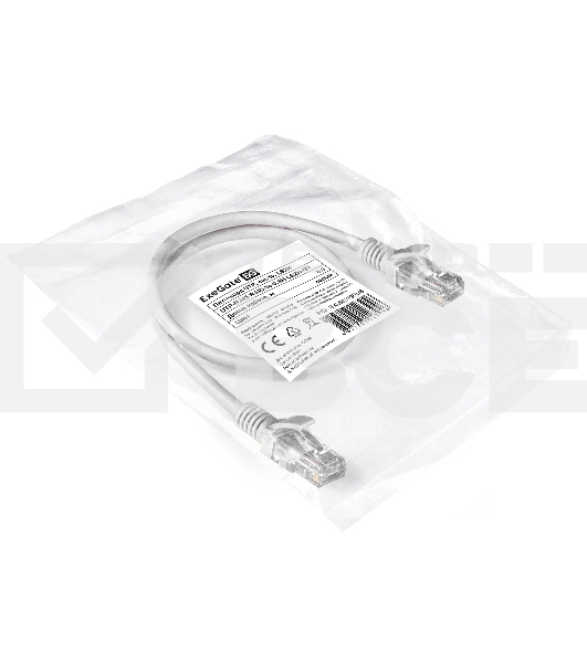 Патч-корд ExeGate EX286379RUS UTP-RJ45-RJ45-5e-0,5M-LSZH-GY, UTP, cat.5e, LSZH, 0.5м, серый