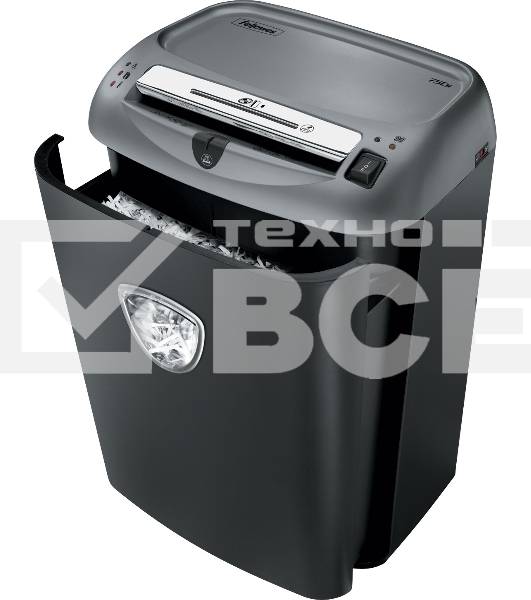 Шредер Fellowes Powershred 75Cs FS-46750 (FS-4675001/FS-4675002){авт., 3.9х50мм, 12лст., 27лтр., уничтожает: скобы, карты, скрепки, CD, селектор кол-ва листов}