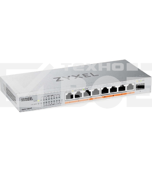 Коммутатор Zyxel XMG-108HP-EU0101F (L2) 8x2.5Гбит/с 1SFP+ 8PoE++ 100W неуправляемый