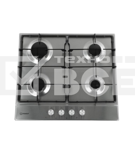 Газовая варочная поверхность Indesit THPM 641 W/IX/I нержавеющая сталь