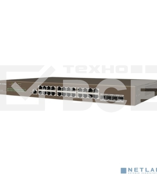 Коммутатор управляемый в стойку, 24*1Gbit RJ45, 4*SFP 1Gbit,console port IP-COM G3328F