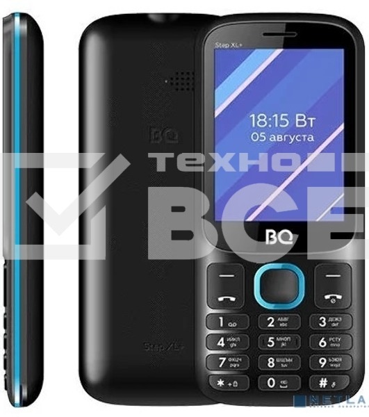Мобильный телефон BQ 2820 Step XL+ черный/синий