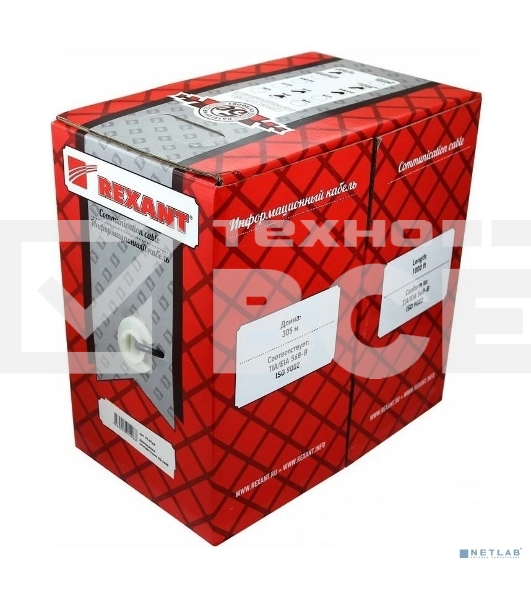 Кабель UTP 2х2х24AWG кат.5е медь 305м (м) Rexant 01-0023