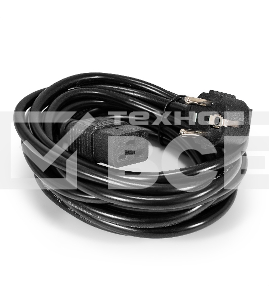 Кабель питания ExeGate Special PC19-5S (Евровилка Schuko->C19, 3*1.5mm2, CCA, черный, 5м)