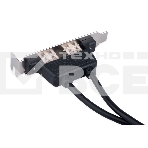 Планка USB 2.0 на заднюю панель низкопрофильная Cablexpert CCUSBRECEPTACLE-LP, 2 порта USB, фото4