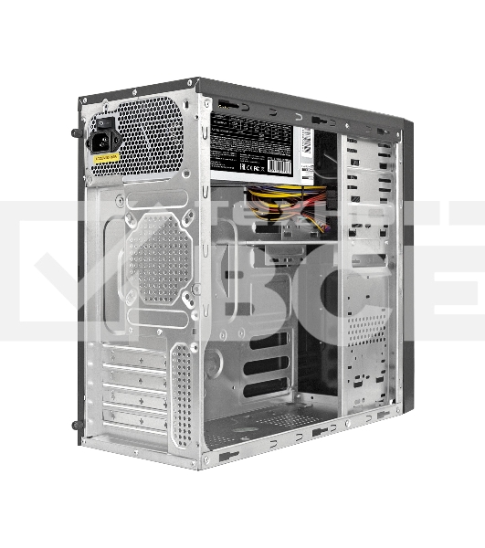 Компьютерный корпус Minitower ExeGate EX299310RUS MA-373X-UNS400 (mATX, БП UNS400 с вент. 12см, 2*USB, аудио, черный)