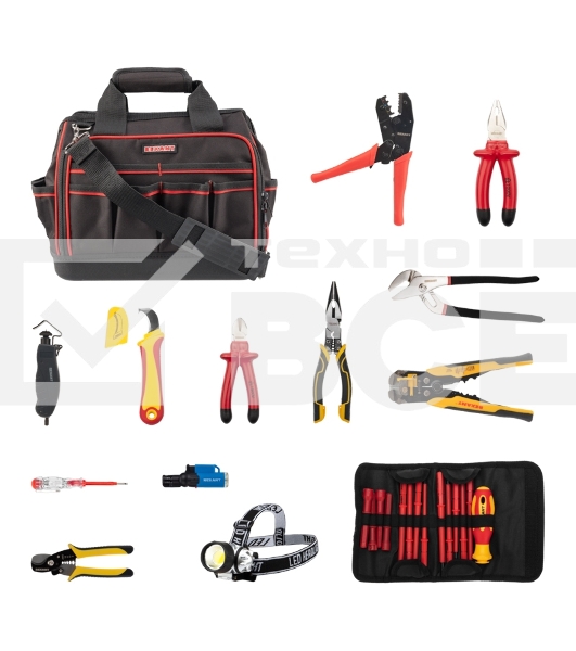 Набор инструментов электрика Rexant 21 предмет