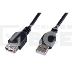 Кабель-удлинитель USB2.0 Cablexpert CCP-USB2-AMAF-1M, AM/AF, медь, двойн.экран, Pro, 1м, черный, пакет, фото3